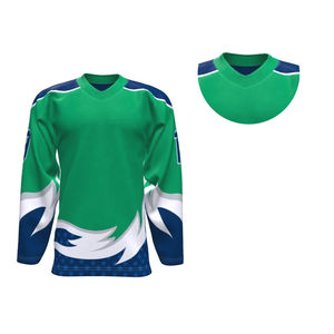 เสื้อเจอร์ซีย์เล่นฮ็อกกี้น้ำแข็งใส่ได้ทั้งชายและหญิงชื่อทีมพิมพ์ซับลิเมต100% โพลีเอสเตอร์แห้งเร็วและระบายอากาศได้ดีผ้า340g โลโก้ออกแบบได้ตามต้องการ - Product Image 6