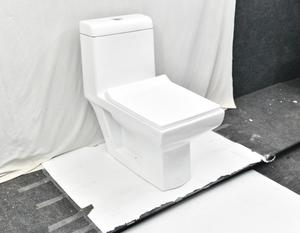 Armario de agua de una pieza de cerámica de diseño moderno, sistema de descarga dual de montaje en suelo de 225 mm (9 '') con cubierta de asiento de cierre suave para Baño - Product Image 1