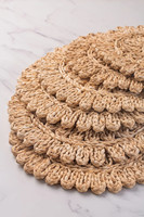 Vente en gros de napperons ronds en cosse de maïs napperons tissés en rotin Boho napperons de printemps de ferme