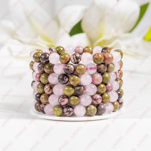 Pulsera de Moda con Cuentas Redondas de 8mm de Piedra Preciosa Natural Curativa de Primera Calidad al por Mayor para Meditación - Product Image 1
