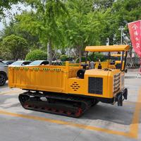 4-tons rupsbandtransporter met zelflossysteem, kleine rupsdumper voor het vervoeren van fruit uit boomgaarden