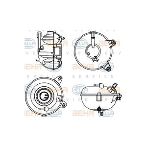 Tanque de Expansión y Rebose de Agua para Radiador VW Golf VII, Passat, A3, Leon, Octavia, 5Q0121407G 5Q - Product Image 1