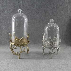 Metal Serving <b>Bowl</b> <b>with</b> Glass Dome Nuts and Dry Fruits Serving Metal Display <b>Bowl</b> & Glass <b>Lid</b> Wedding Centerpiece Fruits <b>Bowl</b> - Product Image 4