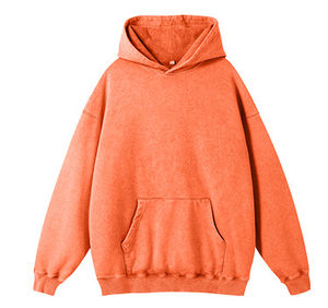 เสื้อฮู้ดดี้ทรงโอเวอร์ไซส์ ผ้าฟลีซเนื้อนุ่ม ระบายอากาศได้ดี ซักย้อมสีแบบวินเทจ สไตล์สตรีทลำลอง สกรีนโลโก้ได้ตามต้องการ คุณภาพสูง ขายส่ง - Product Image 3