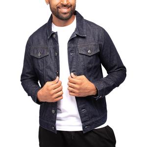 Chaqueta de Mezclilla Moderna para Hombre, Corte Ajustado, Lavado Oscuro, Algodón, Estilo Urbano, Transpirable, Invierno, Logotipo Frontal, Servicio OEM - Product Image 2