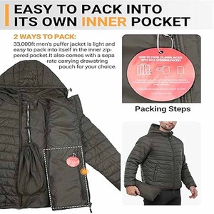 Wholesale Customized Logo Outdoor Winter New Style Puffer Jacket LOW MOQ Factory Price <b>Bubble</b> Windproof <b>Coat</b> Puffer Jacket - Product Image 6