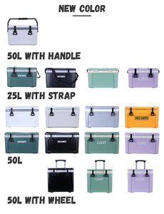 Neues Design Patent 50 L isolierte PP-PU-Schaum-Kühlerboxen für Outdoor Camping mit Teleskopgriffen und Hochleistungsrädern - Product Image 2