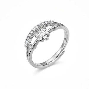 Anillo de Corona Floral de Plata Pura Zarkan, Joyería con Diamantes - Product Image 3