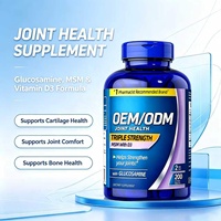 Comprimés de Glucosamine, Chondroïtine, MSM et Curcuma pour la Santé Articulaire, la Mobilité du Cartilage, Triple Force, Marque Privée OEM