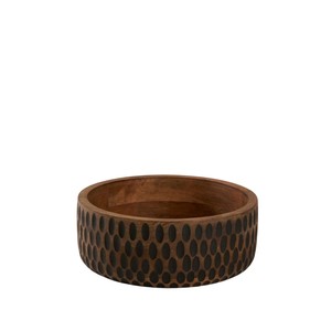 Wholesale Handcrafted <b>Mango</b> <b>Wood</b> Serving <b>Bowl</b> with Leaf Carving Natural Finish Decorative Salad Mixing <b>Bowl</b> Kitchenware Supplier - Product Image 6