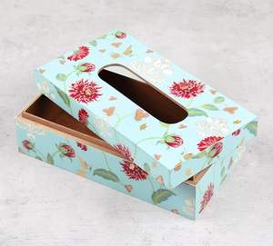 Premium Quality MDF <b>Floral</b> Design Tissue <b>Box</b> Elegant Home Decor Accessory - Product Image 3