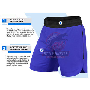 Shorts de MMA de Color en Contraste Hechos en Pakistán a Precio Económico, Shorts de MMA de Alta Calidad y Cómodos para Hombre - Product Image 3