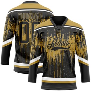OEM Custom Lace-Up Ice Hockey Jersey with Logo Name and Number 100% Polyester Quick Dry & Anti-Bacterial - Product Image 5