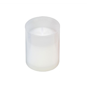 Velas Votivas de Polipropileno de 50 mm. diámetro. Luces Religiosas Blancas para Uso en el Hogar y Cementerios. Paquete de 6 piezas. Hecho en Italia - Product Image 1