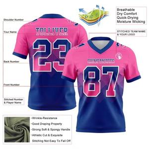 Camiseta Deportiva de Malla para Fútbol Americano con Diseño de Bandera Personalizado, Manga Corta, Estilo Degradado, Forma Cuadrada, Aspecto Auténtico - Product Image 6