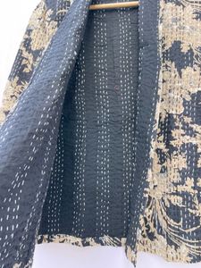Veste Kantha en coton matelassé fait à la main pour femmes hiver/automne manteau court réversible avec veste Kantha indienne de Style Boho - Product Image 2