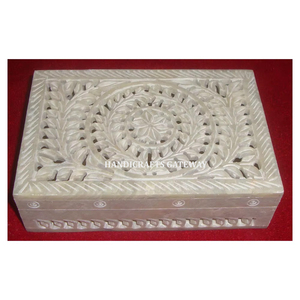 Altamente recomendado Natural última producción esteatita forma rectangular fabricante indio diseño tallado para decoración de regalo - Product Image 1