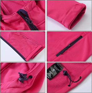 Chaquetas de exterior Softshell de alta calidad para mujer, cálidas e impermeables con capucha y forro polar, características transpirables unidas - Product Image 3