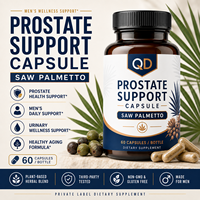 Capsules de soutien de la prostate au palmier nain, véganes, sans OGM, pour la santé masculine, vente en gros, fabricant OEM