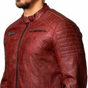 Dernier modèle Vestes en cuir avec logo personnalisé de la meilleure qualité Nouveau design Vestes en cuir véritable Veste d'hiver en cuir de haute qualité - Product Image 3