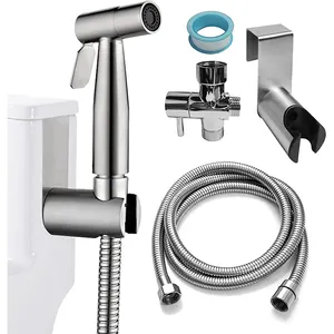 Electric Brass Handheld Toilet Bidet Faucet Sprayer Shower For Adapter Holders Gun Nozel