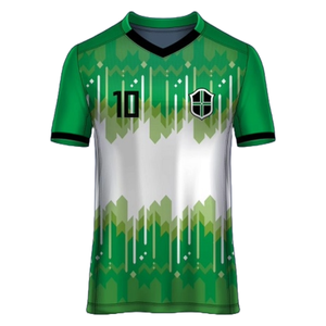 Maillot de football en maille de polyester léger à séchage rapide personnalisé de haute qualité, vêtements de sport confortables pour les matchs d'entraînement imprimés - Product Image 3