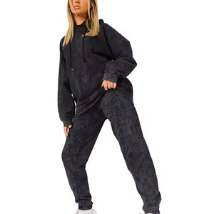 Sportswear High Quality Fashion Women Acid Wash Tracksuit Activewear <b>Running</b> Wear Tracksuit For Women - Product Image 1