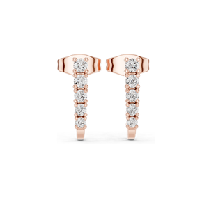 Boucles d'oreilles pendantes en diamant de laboratoire 0,214 CT, taille brillant rond, diamants CVD VVS-VS EF, or 18 carats, 14 carats, 10 carats et argent 925 - Product Image 2