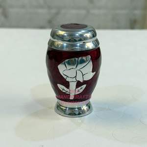 Urne de crémation rouge adulte de blé Avondale de haute qualité avec du blé gravé d'Inde fournitures funéraires urnes pour cendres de restes humains - Product Image 4