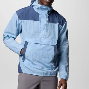 Chaqueta Cortavientos Anorak para Hombre en Oferta, Transpirable, con Cierre de Cremallera de un Cuarto, de Nailon/Poliéster, con Capucha a la Moda y Resistente al Viento - Product Image 4