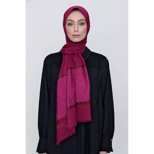 Chal de Cachemira con Brillo Plum 70x200 - Bufanda de Invierno con Estampado Floral para Fiesta - Product Image 2