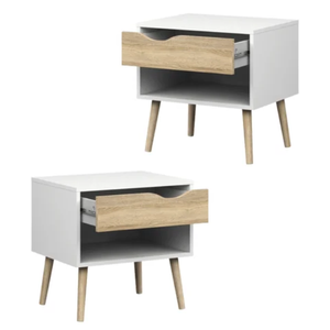 Wooden Bedside Table Modern Simple Nordic Nightstands <b>Small</b> Cabinet Mini with <b>Drawer</b> Bedroom Storage Cabinet for Sale - Product Image 5