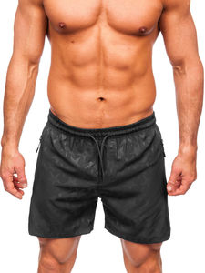 Shorts de bain fitness décontractés en nylon, taille mi-haute, respirants, séchage rapide, avec fermeture éclair, pour la plage et l'entraînement - Product Image 4