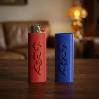 Étui de protection ovale manuel 3D en PLA écologique et non toxique, style 420, motif floral vintage estampé, pour briquet BIC J6, motif arbre