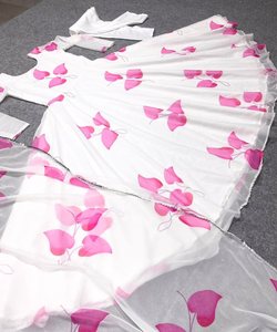 Robe cousue robes de mariée Sharara Eid Maria coton imprimé formel garçons bébé Maxi belle - Product Image 4