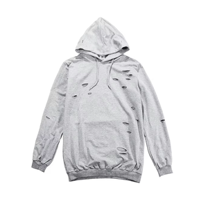 Sweat à capuche premium pour homme, effet vieilli, coupe droite, épaules tombantes, en coton épais, couleur unie, streetwear d'hiver - Product Image 5