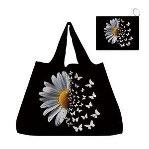 Sac de courses pliable en tissu Oxford 2026, imprimé multicolore, écologique, portable, avec longue poignée - Product Image 3