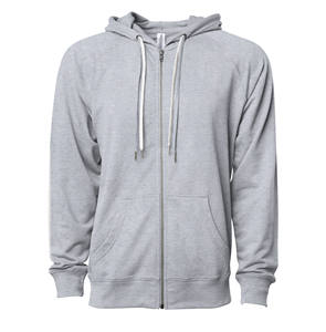 บริการ OEM เสื้อฮู้ดดี้ผ้าเทอร์รี่คอตตอนคุณภาพสูงสำหรับผู้ชาย พิมพ์โลโก้ตามสั่ง ซิปแบบเต็มตัว กันลม สำหรับผู้ชายและผู้หญิง - Product Image 2