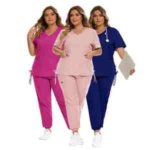 Venta al por mayor de uniformes médicos de talla grande uniformes de hospital suaves Jogger enfermera uniformes de enfermería uniformes médicos conjuntos de uniformes - Product Image 1