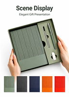 Ensemble cadeau de carnet en cuir PU A5 avec logo personnalisé, stylo brodé, journal d'affaires promotionnel pour entreprises, personnalisation