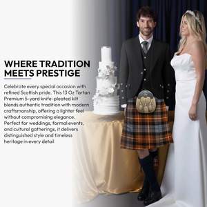 Kilt traditionnel plissé en laine acrylique 13 oz à motif tartan vieilli Graham of Montrose 2026 – Meilleure vente - Product Image 5