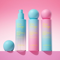 Flacon cosmétique en plastique PET rose de 120 ml, prêt à l'emploi, avec bouchon sphérique et pompe à émulsion