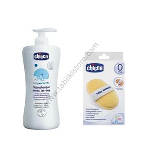 Chicco Shampoo per capelli e corpo senza occhi 750ml + guanto da bagno in spugna Chicco - Product Image 1