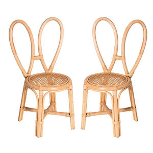 Hot Selling Bow Shaped <b>Rattan</b> Kids <b>Chair</b> for Nursery Playroom Wicker Seat Natural Lightweight Baby Best Price from Vietnam - Product Image 3