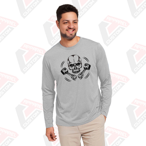 Heritage T-shirt en jersey de coton à manches longues pour homme Appliques de confort d'été écologiques disponibles Styles de velours côtelé batik denim - Product Image 1