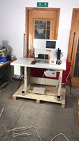 Machine à coudre industrielle VMA à point de surjet avec 200 motifs pour canapés, chaussures, vêtements – Machine à coudre robuste à pied mobile