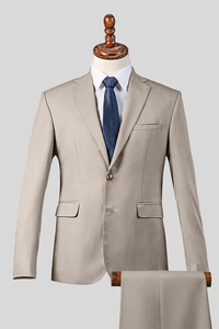 Veste de costume de mariage pour marié, blazer pour hommes d'honneur, couleur unie, coupe ajustée - Product Image 5
