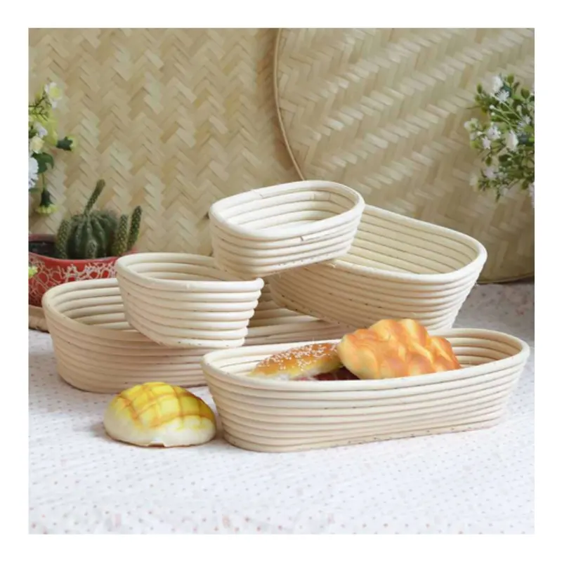 Rattan Bread Brotforms Baguette Storage Basket Set For Making Bakery - Bread Proofing Basket From Vietnam