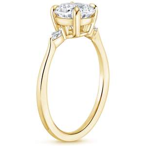 Modern Elegant 925 Sterling <b>Silver</b> Moissanite Ring with Side Accents Classic Wedding Anniversary Engagement Gift for Parties - Product Image 6