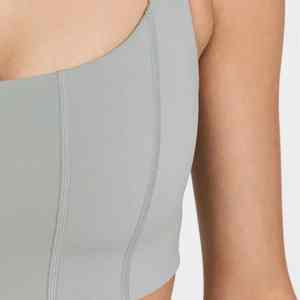 Soutien-gorge de sport à col carré à impact élevé OEM avec conception de passepoil et rembourrage amovible pour le fitness et le yoga - Product Image 2